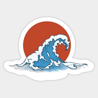 Japanese Style wave Sticker